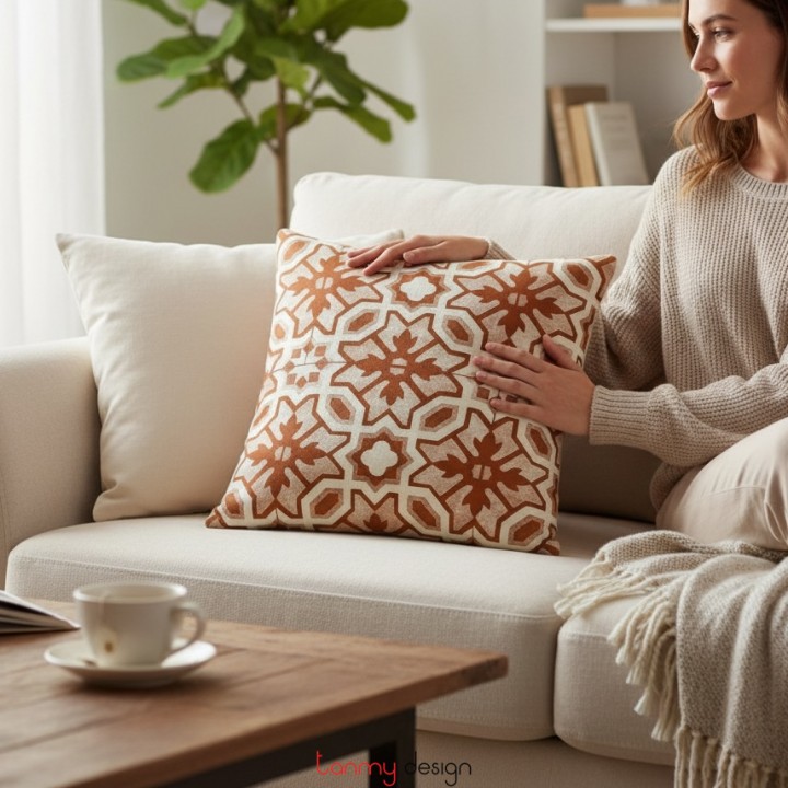 Cushion cover - sol Anciennes -  Orange